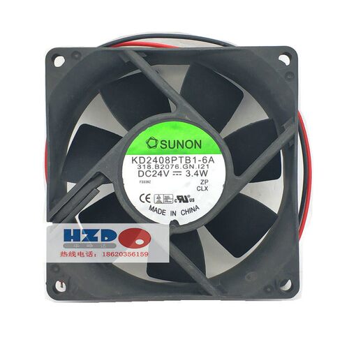 KD2408PTB1-6A热销推荐SUNON建准8025 24V 3.4W散热风扇2线8CM