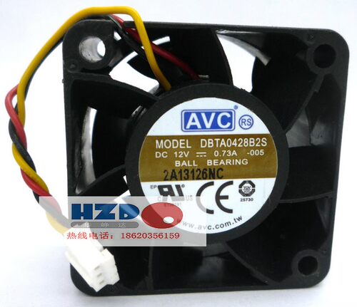 热卖原装AVC 4028 12V 0.73A DBTA04028B2S 电脑服务器散热风扇