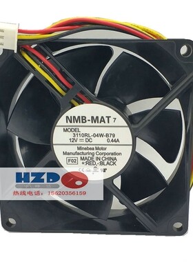 全新原装NMB 8025 12V 0.44A 3110RL-04W-B79散热风扇8CM报警信号