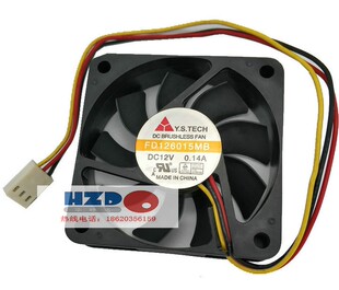原装Y.S.TECH元山6015 12V 0.14A FD126015MB 6CM超静音风扇HZDO