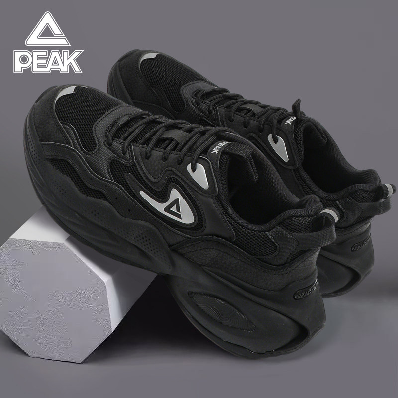 匹克男鞋运动鞋正品2026夏季新款潮流户外黑色百搭网面复古老爹鞋