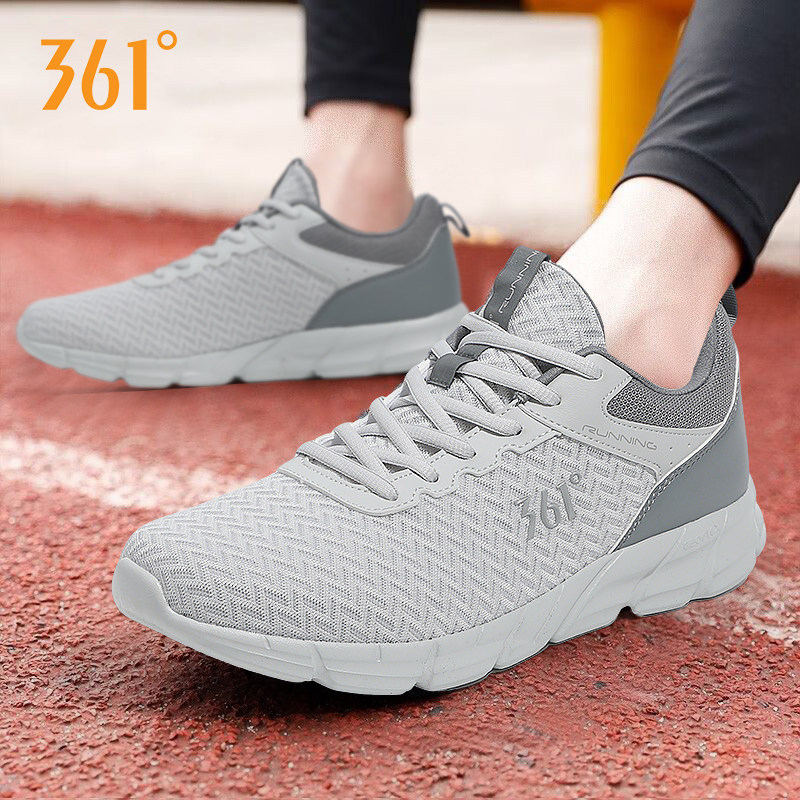361跑步鞋男鞋2026春季新款减震超轻灰色轻便通勤慢跑正品运动鞋