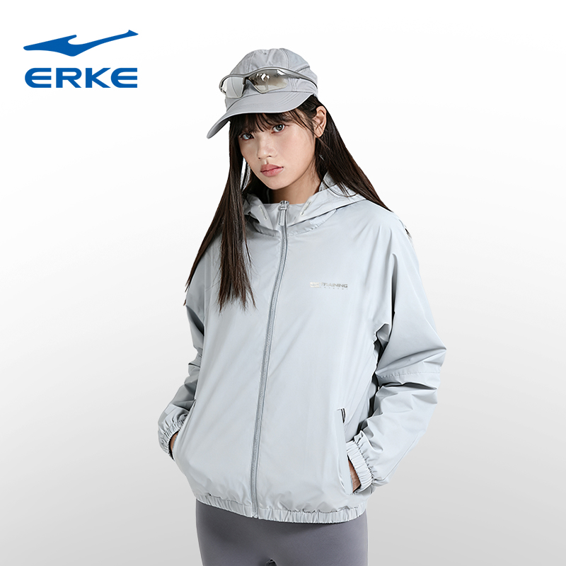 鸿星尔克宽松连帽夹克男女