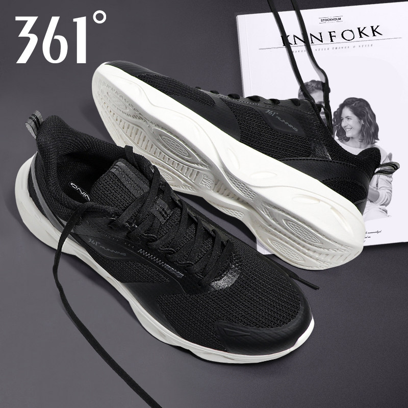 361运动鞋男鞋官方正品2026春季新款透气防滑慢跑黑色百搭休闲鞋
