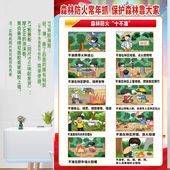 森林防火十不准预防火灾应急宣传海报展板写真PP背胶KT板广告制作