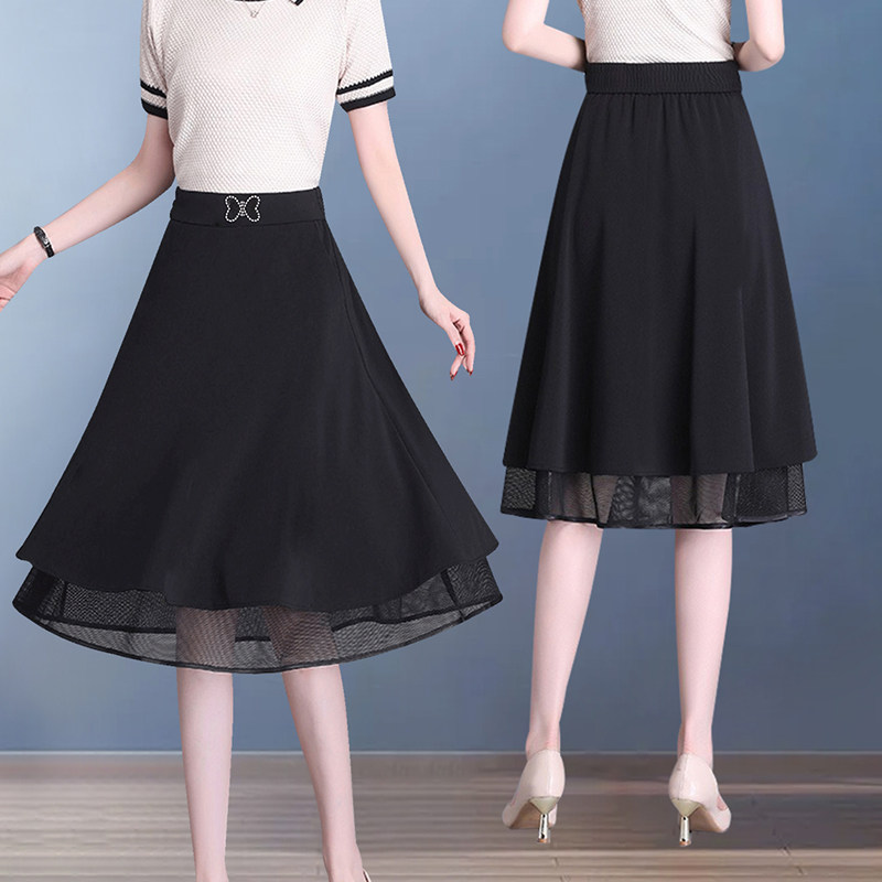 半身裙夏季新款显瘦轻薄透气半身裙女2025新款小个子百搭修身遮跨,女装/女士精品,半身裙,淘宝优惠券,粉丝福利购,淘宝优惠卷