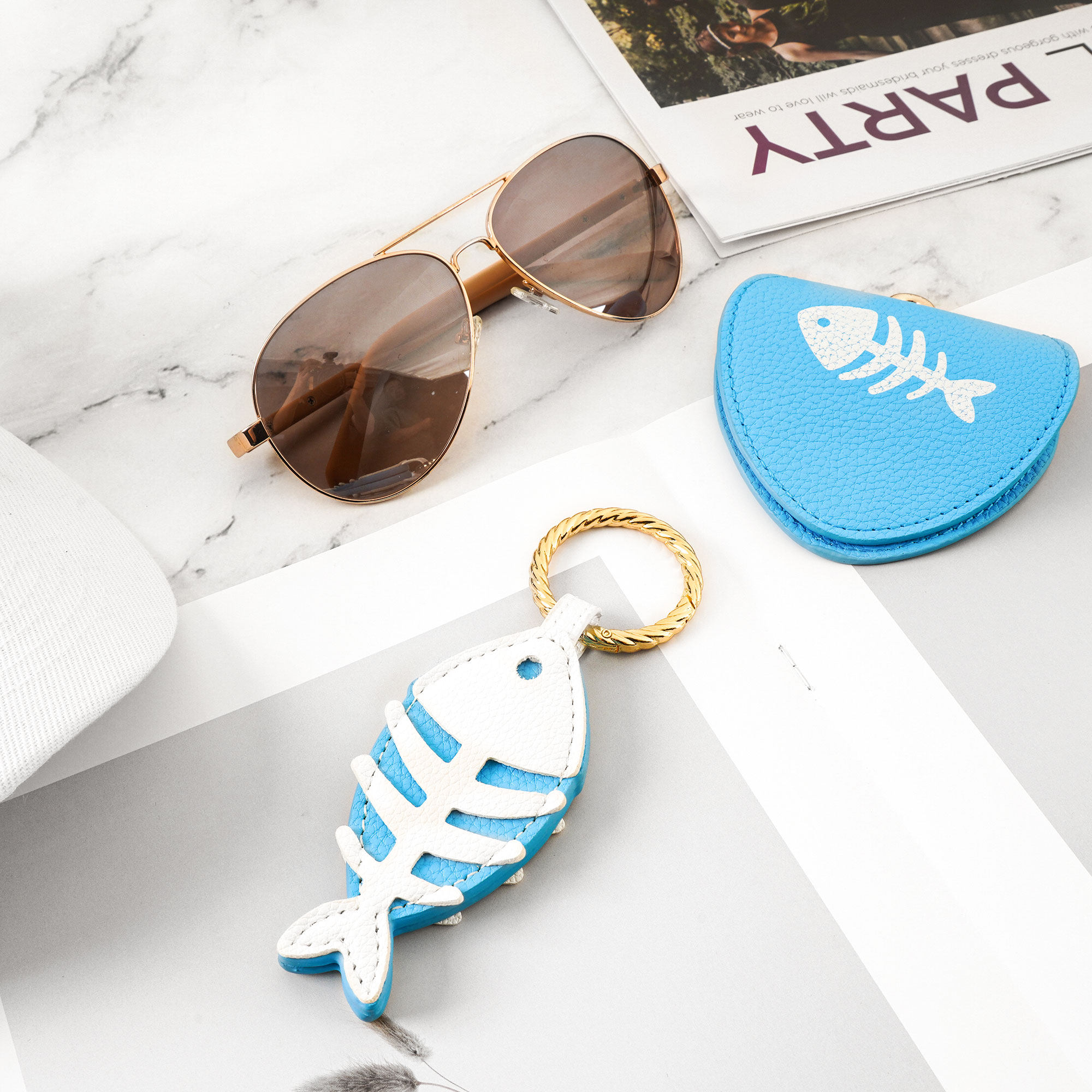 鱼骨吸帽夹眼镜夹套装便携挂饰旅行收纳无痕帽夹神器女友包包挂饰