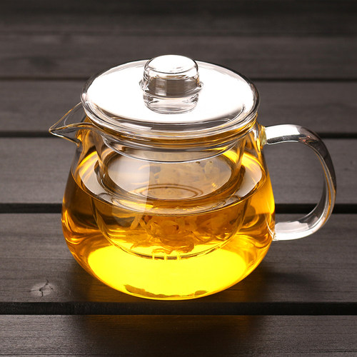 加厚耐热玻璃茶具套装三件式花茶壶带过滤花草功夫茶具水具花茶杯 - 封面