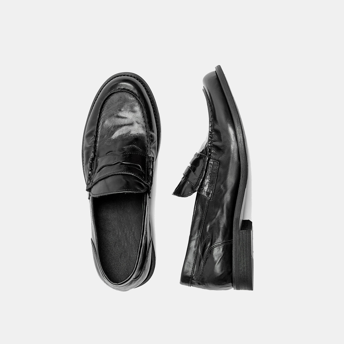 意大利胎牛皮乐福鞋通勤德比皮鞋