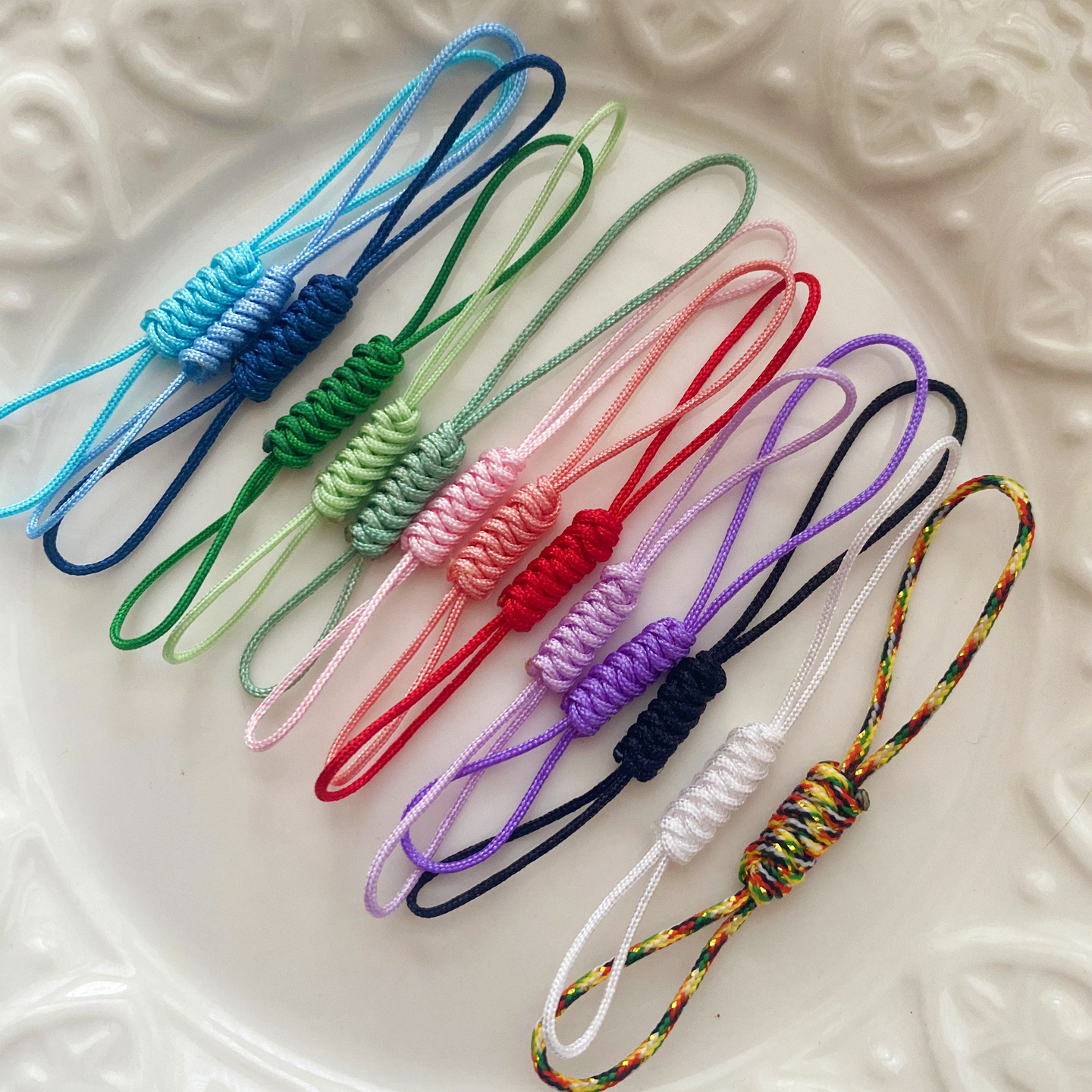 短款双头门禁卡挂件编织挂绳配件