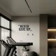 UP英文励志标语健身房运动馆镜子玻璃背景墙装 NEVER GIVE 饰墙贴