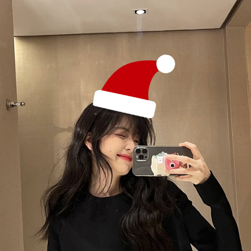 帽子拍照贴纸镜子玻璃窗花贴