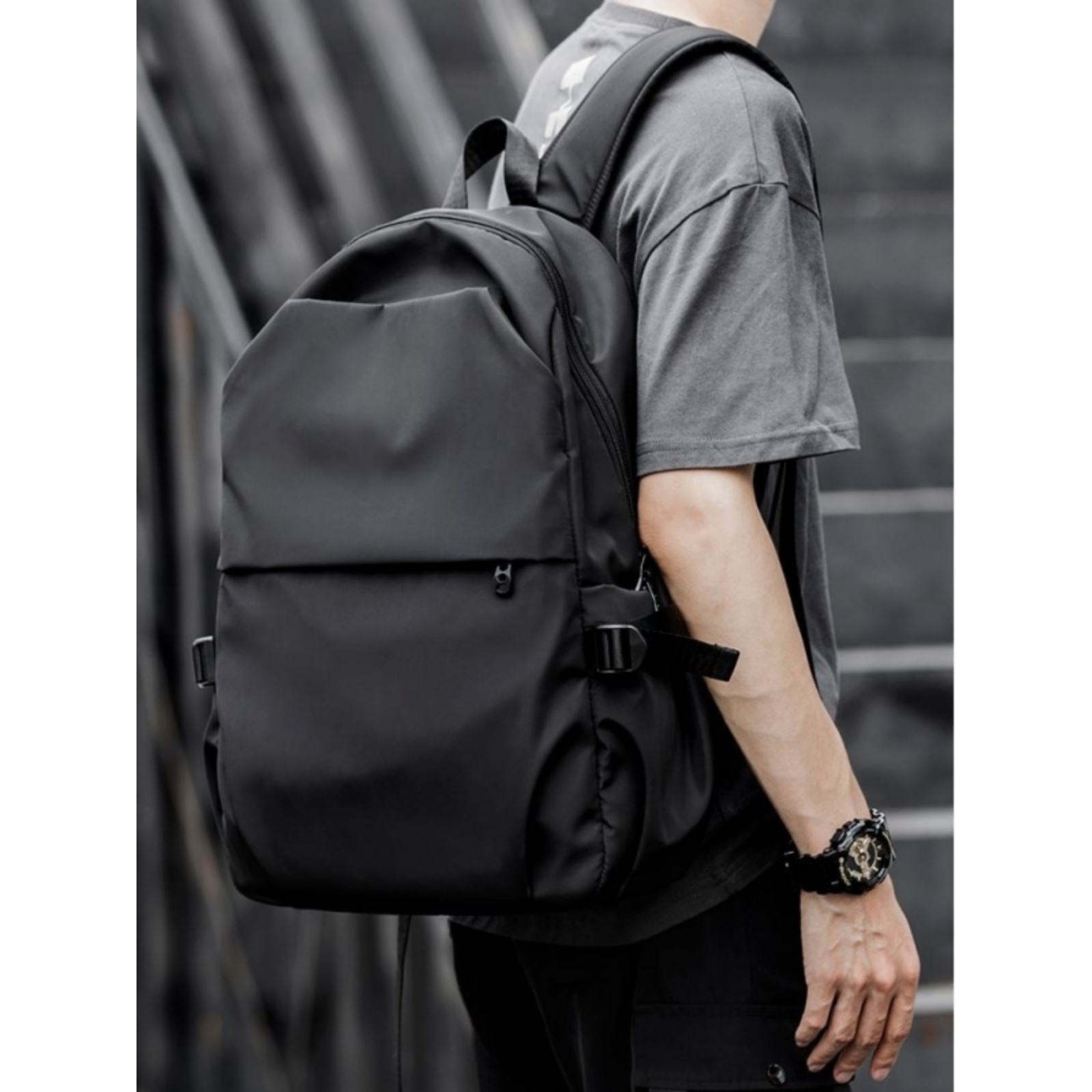 法国MKHEBN潮流双肩包防水旅行包电脑包背包高中大学生书包男新款