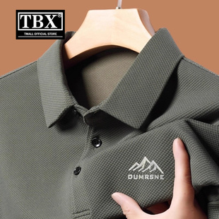 高端纯棉POLO衫男士长袖T恤2025新款秋冬季加绒打底翻领卫衣男款