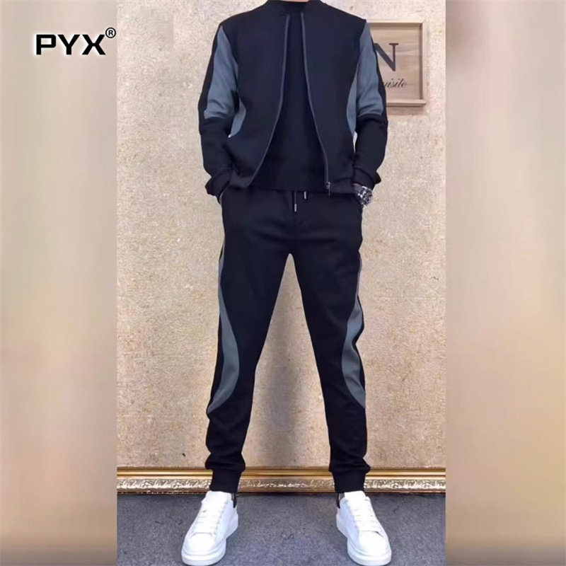 高端休闲运动套装男士春秋冬季2025新款夹克外套男装搭配一套加绒