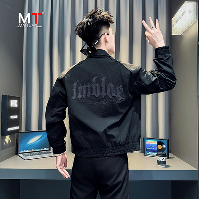 高端外套男士春秋冬季2025新款今年流行爆款韩版短款修身夹克男款