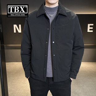 高端轻薄羽绒服男士2025新款冬季保暖高级感短款行政夹克外套男款