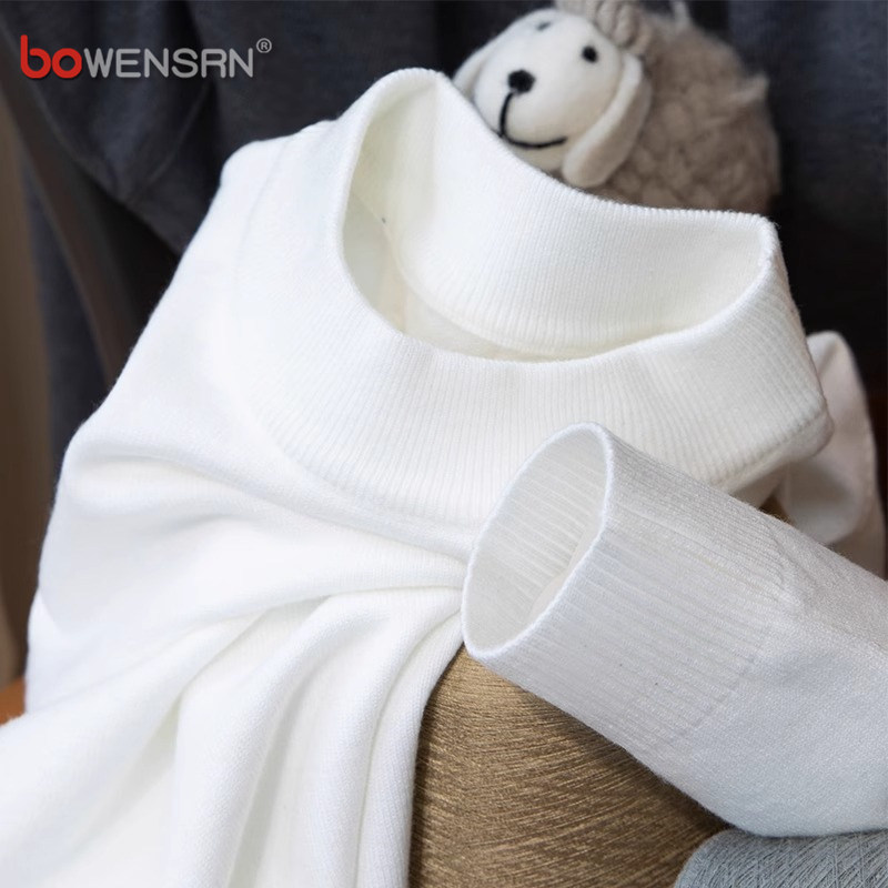 高端半高领白色毛衣男士2025新款秋冬季加绒高级感打底针织衫男款