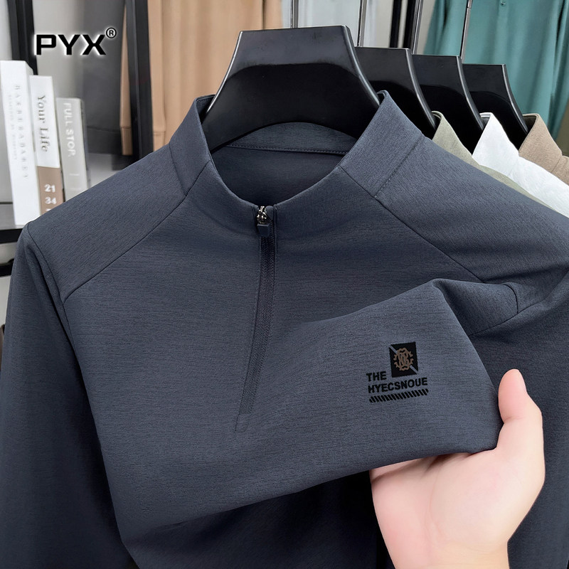 半拉链加绒加厚男卫衣男士2025新款春秋冬季立领长袖t恤男款上衣