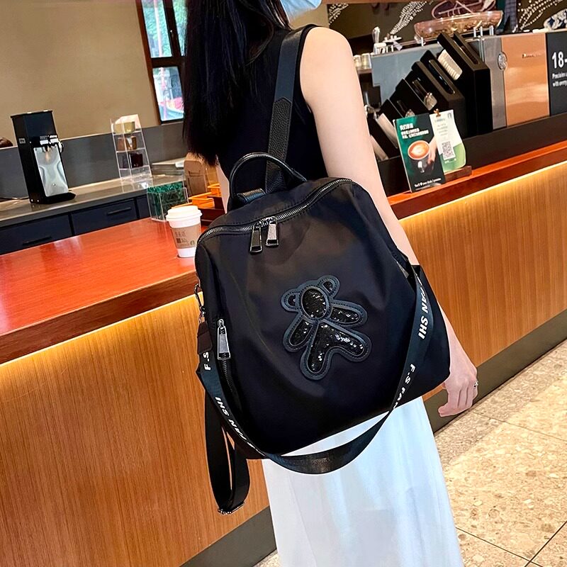 法国MlcanIKans小熊背包女士包包新款双肩包学生书包旅行背包通勤