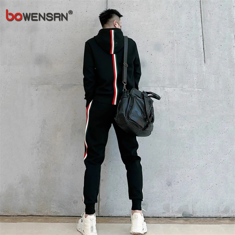 高端休闲运动套装男士外套2025新款春秋冬季加绒卫裤男装搭配一套