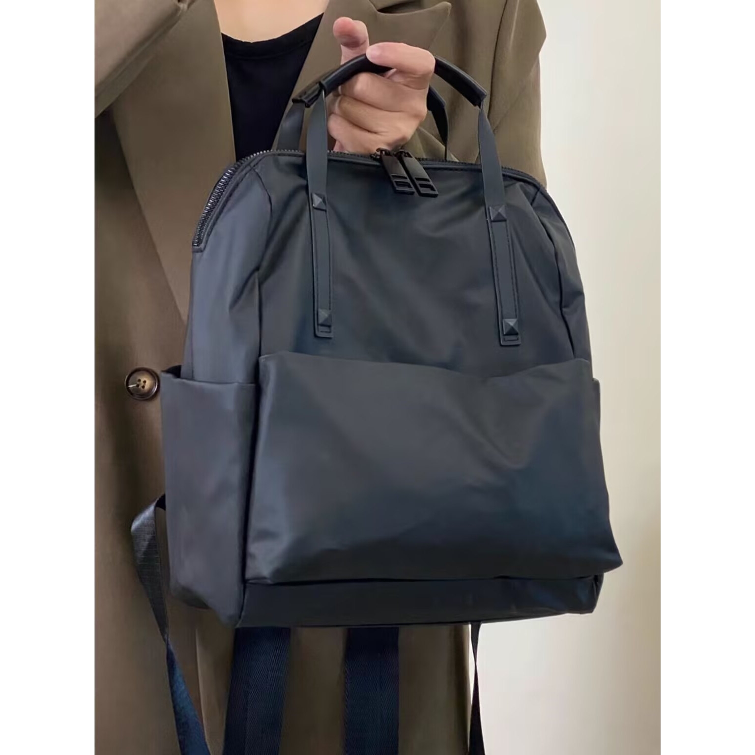 法国MKPREF防水尼龙布双肩包旅行背包时尚百搭手提轻便通勤书包女