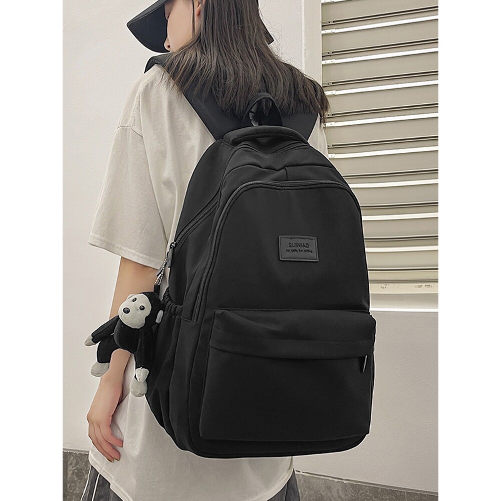 法国MKCLACK潮流中高大学生简约书包大容量耐脏电脑背包双肩包女