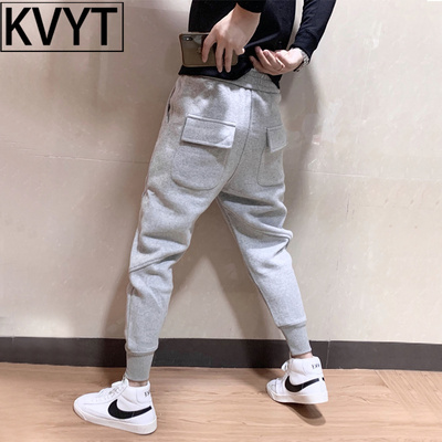 高端男士哈伦裤韩版潮流休闲长裤2025年秋季新款针织小脚运动裤男