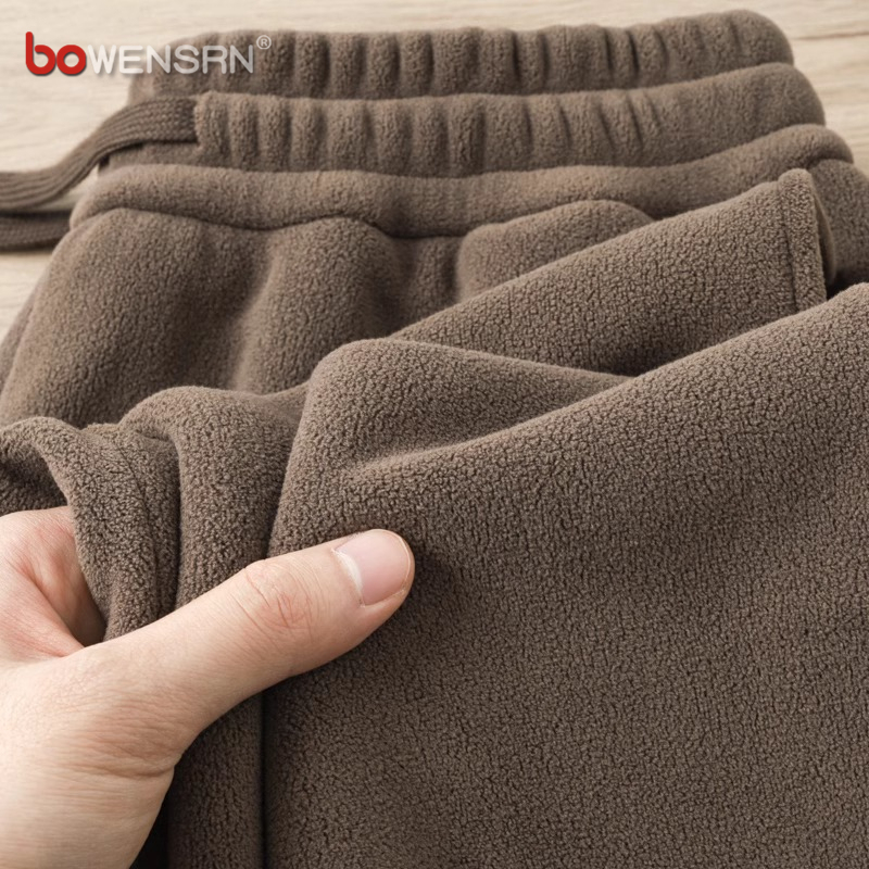 高端重磅双面摇粒绒卫裤男士2025新款秋冬季加绒加厚休闲裤子男款