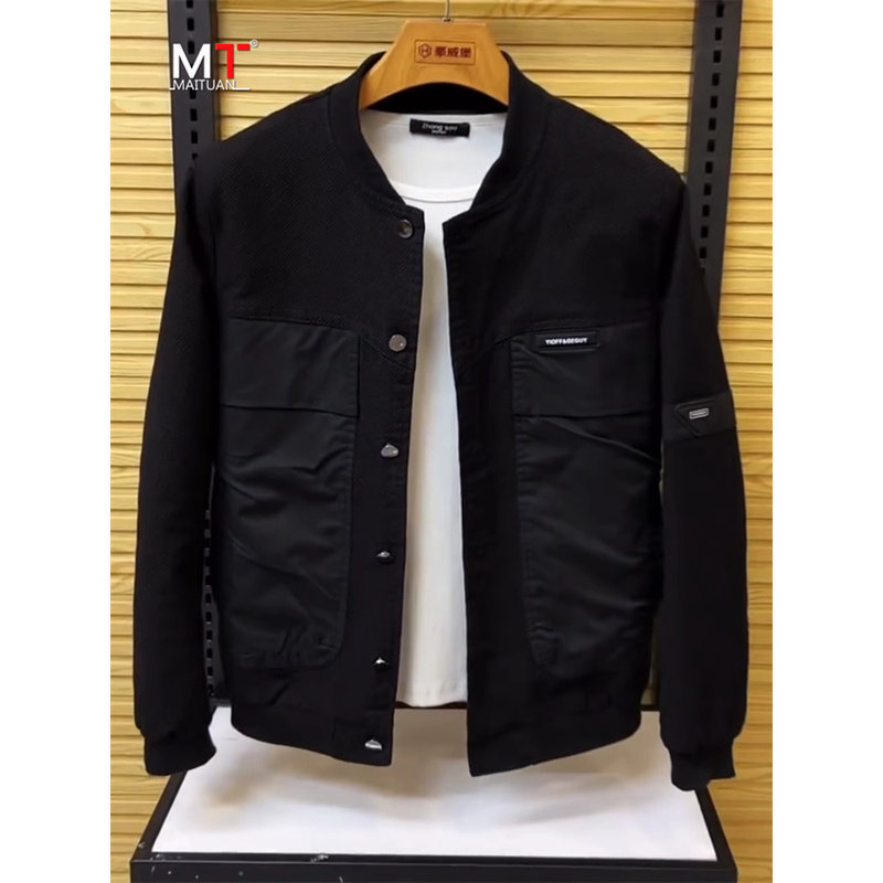 高端牛仔外套男士春秋冬季2025新款潮牌高级感休闲夹克棒球服男款