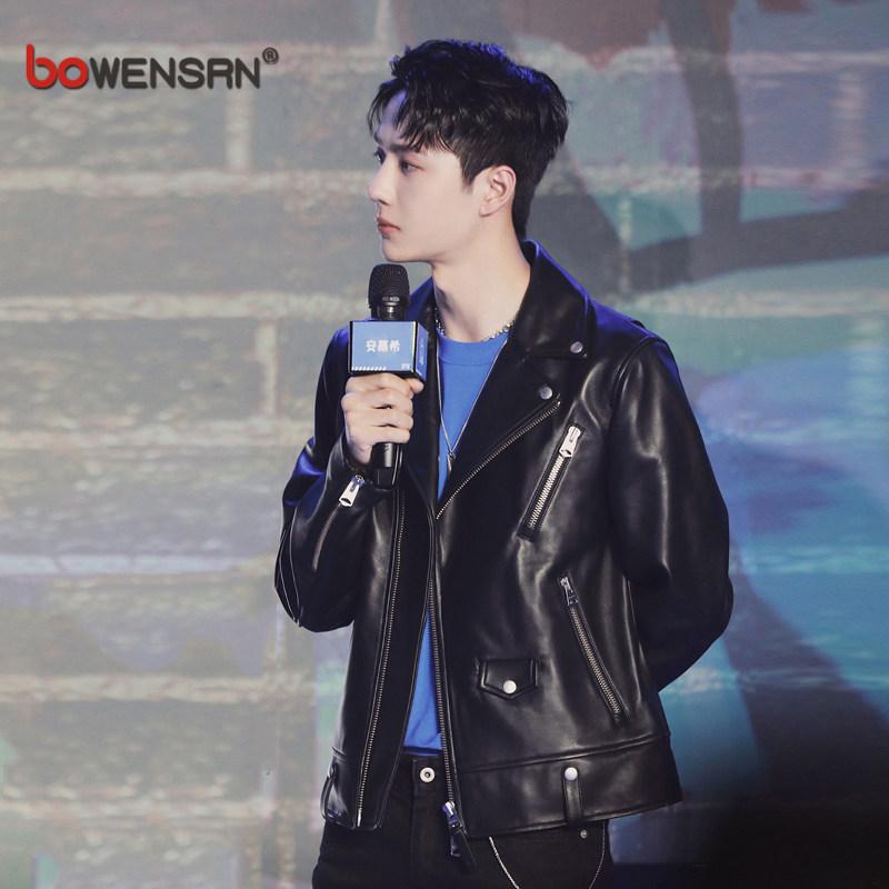 高级感痞帅皮衣外套男士2025新款春秋冬季加绒加厚机车皮夹克男款