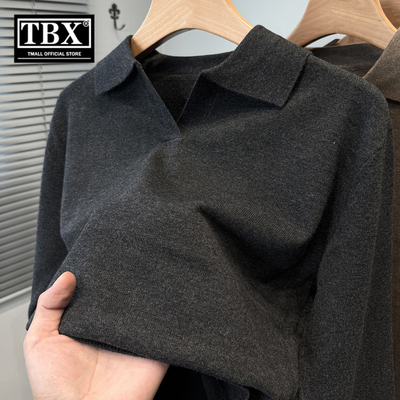 高端老钱风海鸥领毛衣男士2025新款秋冬季内搭针织polo羊毛衫男款