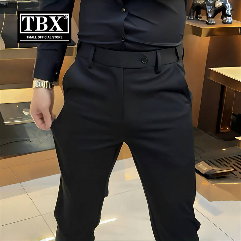 高端男士西裤2025新款春秋冬季男裤修身直筒商务正装休闲裤子男款