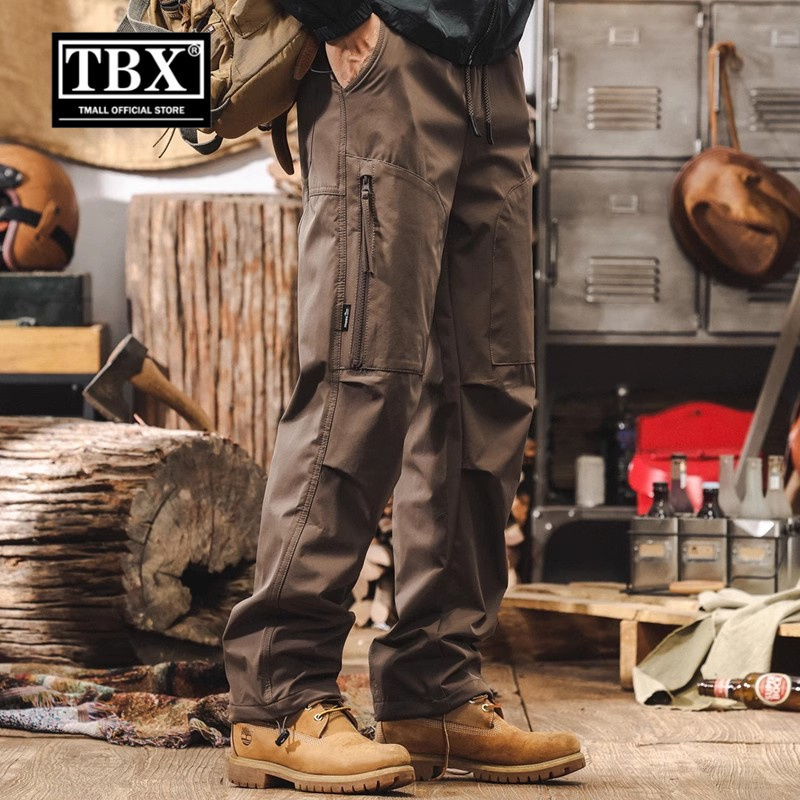 高端工装裤子男士2025新款春秋冬季加绒户外休闲伞兵冲锋男裤男款