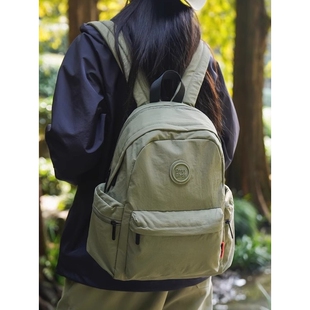 法国MK&ins简约纯色双肩包初高中生女轻便户外防水男短途旅行背包