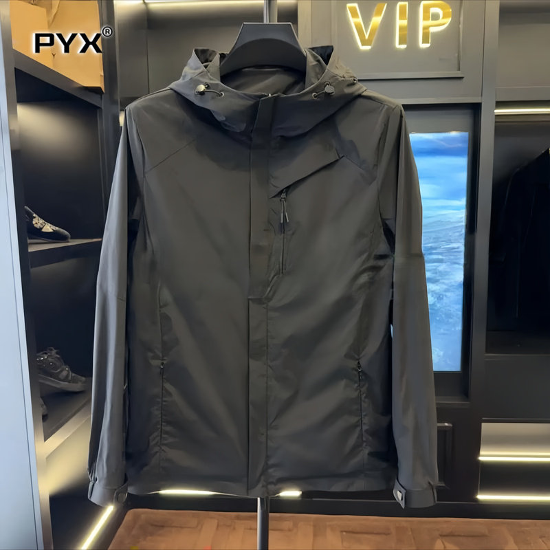 高端连帽夹克男士外套2025新款春秋冬季男外套休闲防风冲锋衣男款