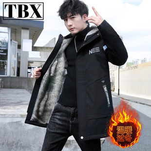 中长款风衣外套男士春秋季2025新款派克服冲锋衣男款冬装加绒大衣