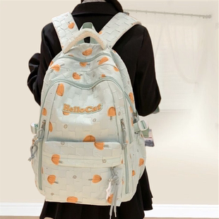 CaringKleing书包女ins风日系韩初高中生大容量双肩包小学生书包