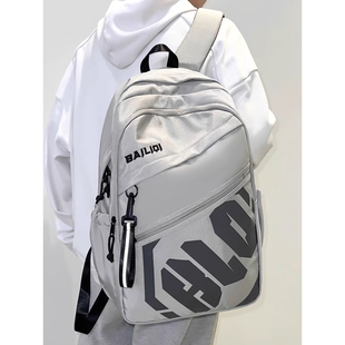 潮牌书包男2025新款初中高中生大容量结实耐用双肩包女高颜值背包