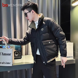 潮牌工装棉服外套男士2025新款秋冬季痞帅气加厚保暖棉衣夹克男款