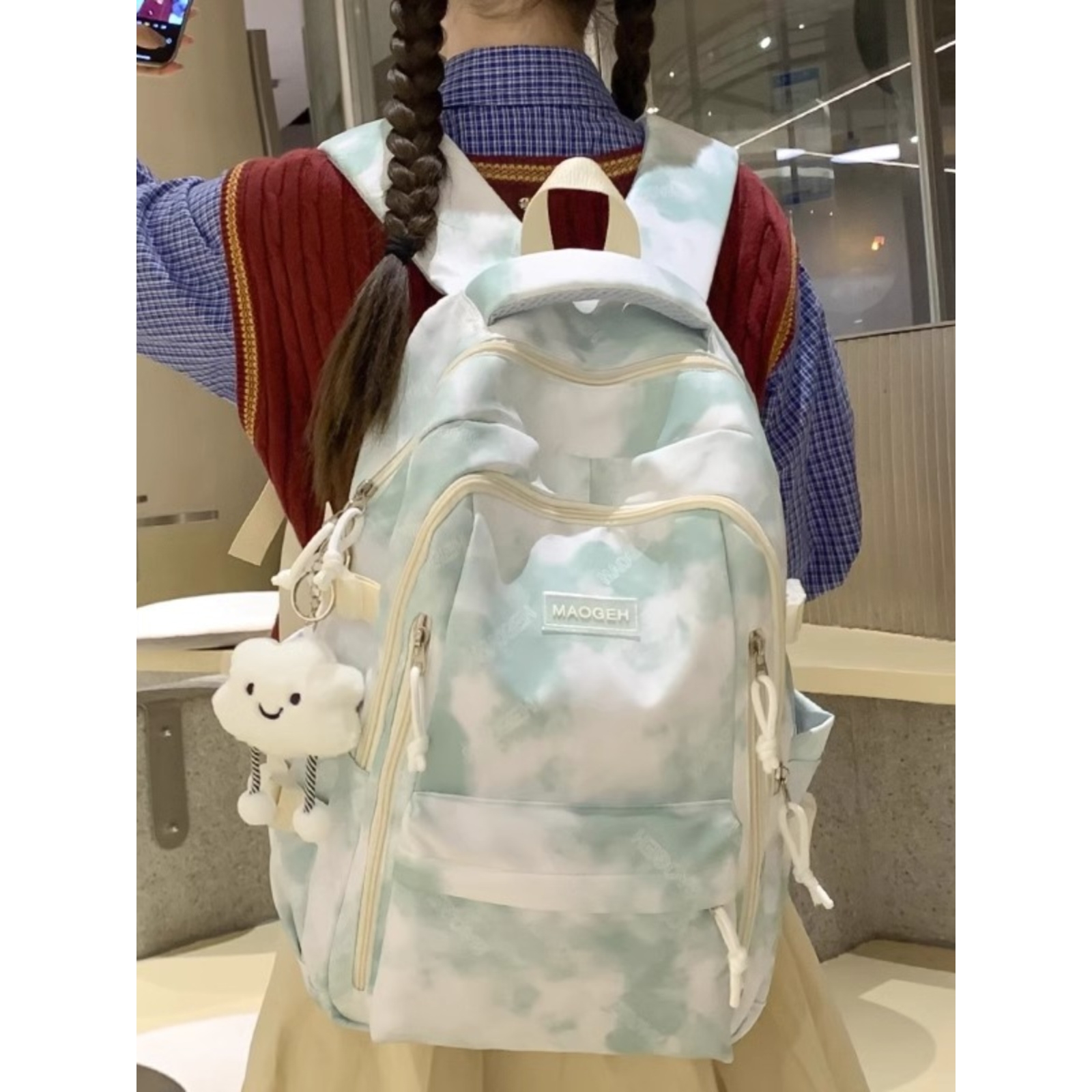 法国Nit Zana大容量书包女生新款减负中学生高中生小学生双肩背包