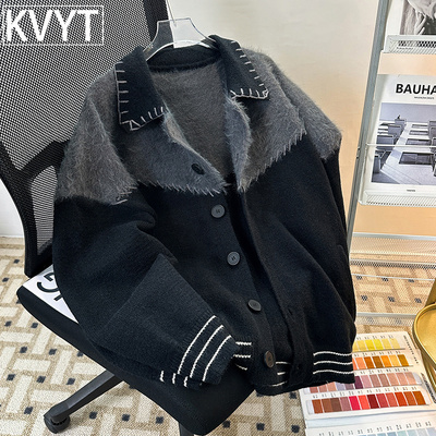 潮牌男士高端针织衫外套2025新款秋冬季流行穿搭男款纽扣开衫毛衣