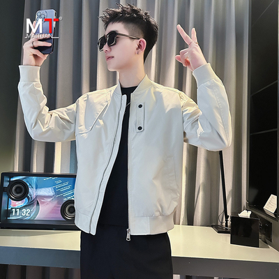 高端休闲棒球服外套男士2025新款春秋冬季潮牌飞行员夹克棉服男款