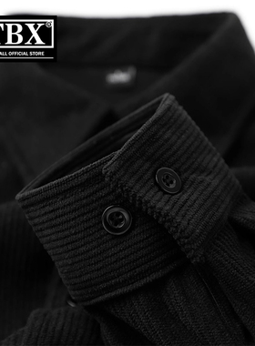 高端灯芯绒长袖衬衫男士2025新款春秋季休闲黑色衬衣外套男款冬装