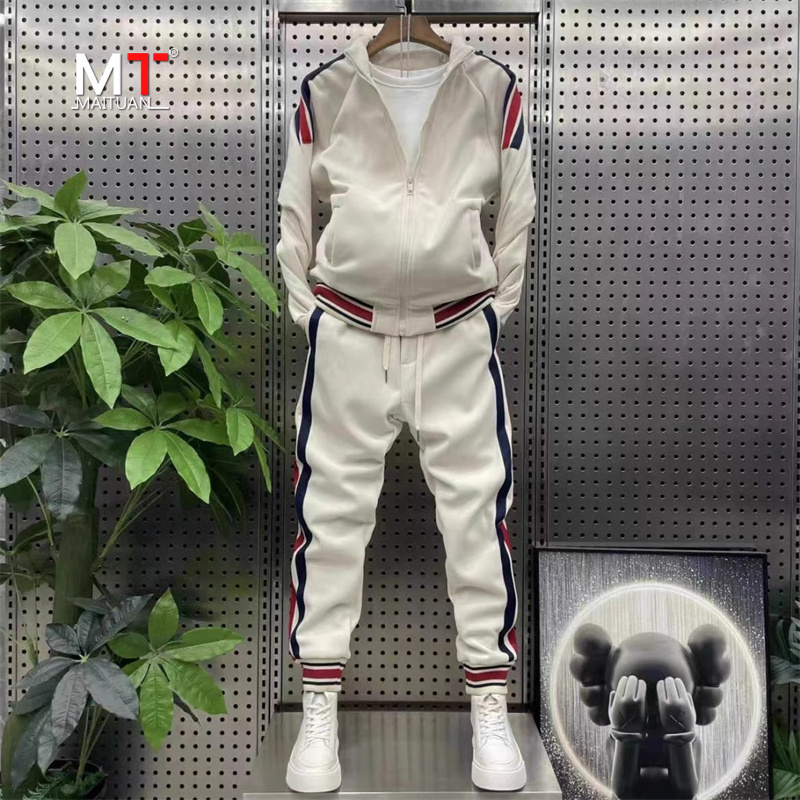 高端休闲运动套装男士春秋季2025新款高级感男装痞帅卫衣外套搭配