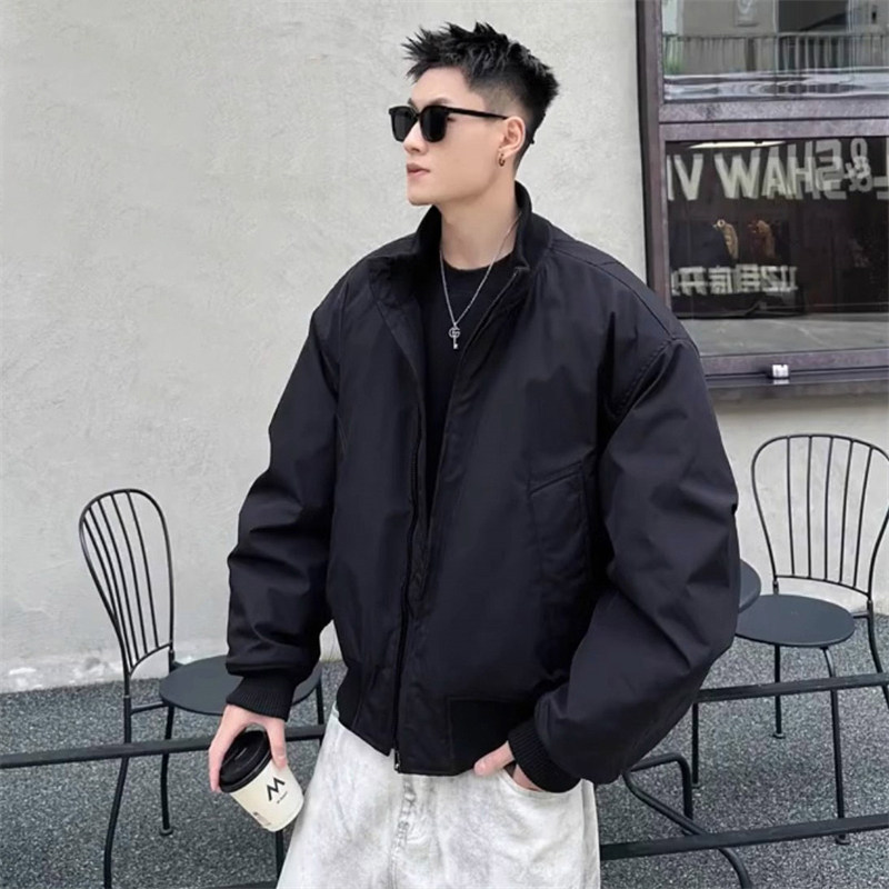 潮牌美式飞行员夹克外套男士秋冬季2025新款痞帅休闲夹棉加厚棉服