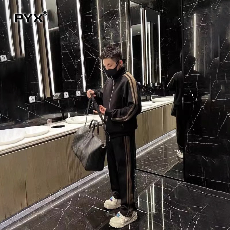 高端休闲运动套装男士春秋冬季2024新款潮流男装高级感穿搭两件套