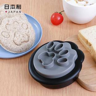 日本贝小猫家用厨房用品卡通掌黑造模具早型印餐面包模