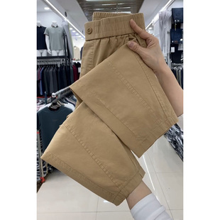 夏季新款纯棉直筒九分裤宽松显瘦高腰休闲裤女韩版百搭时尚哈伦裤