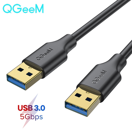 QGeeM双头USB数据线3.0公对公移动硬盘笔记本机顶盒记录仪手写板1